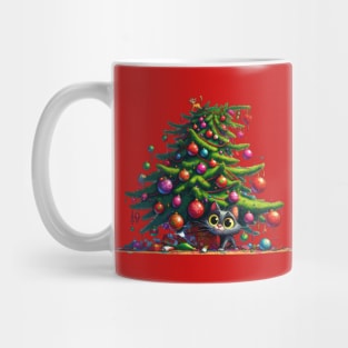 Christmas Tree Cat-astrophe Mug